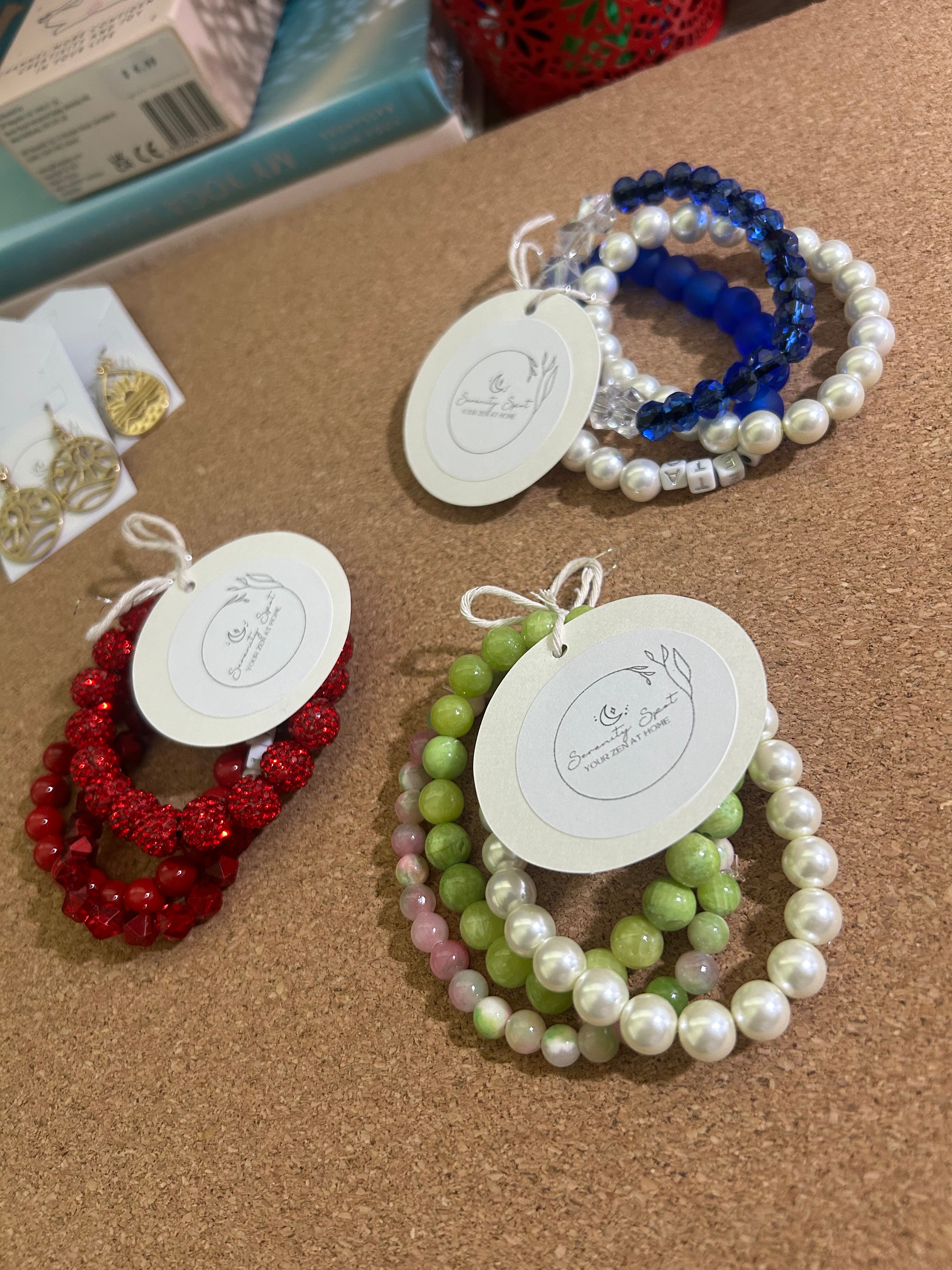 Handmade CUSTOM Greek Bracelet Set