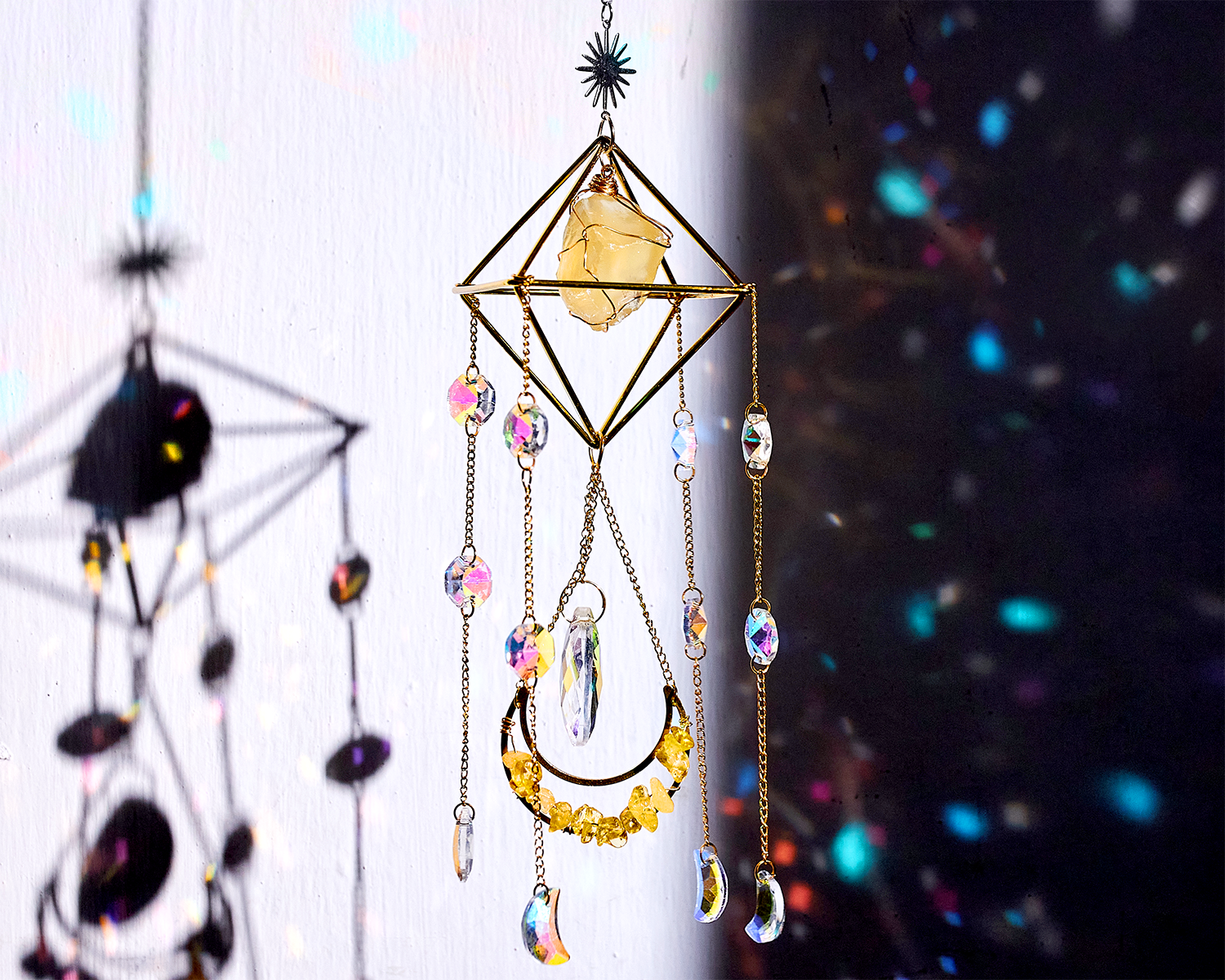 Crystal Sun Catcher: Rose Quartz