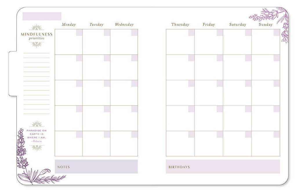 Mindfulness 12-Month Undated Planner