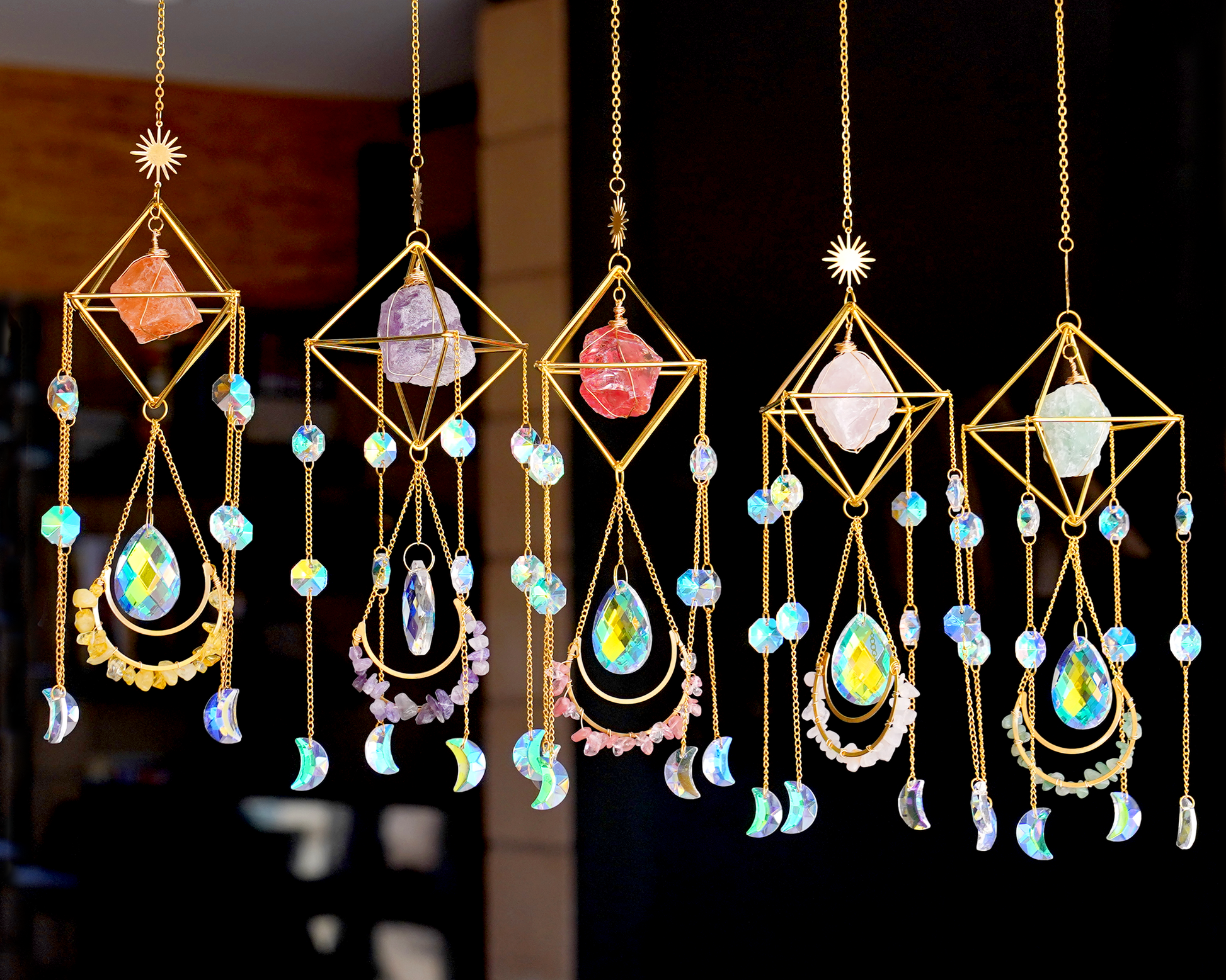 Crystal Sun Catcher: Rose Quartz