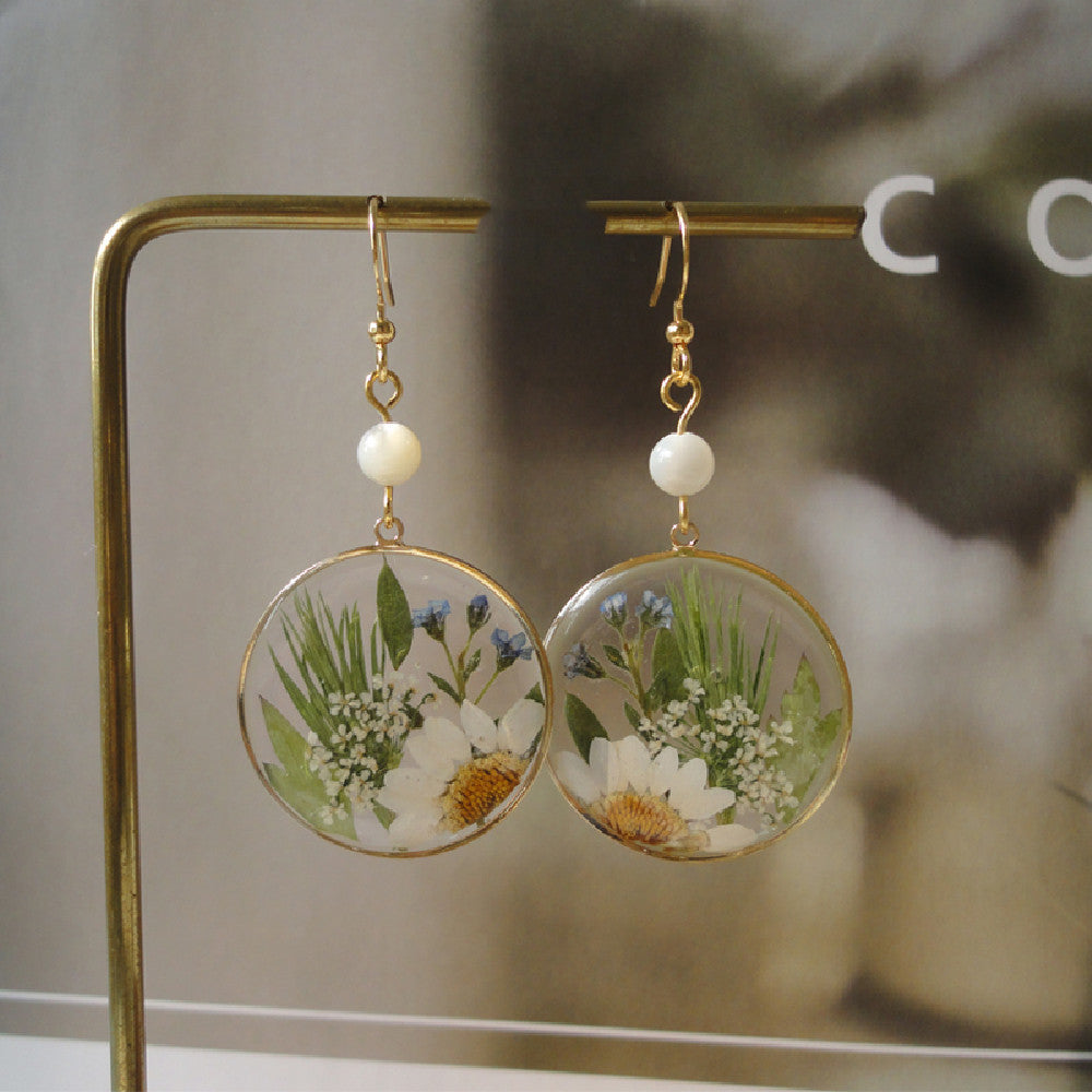 Botanical Bloom Resin Earrings