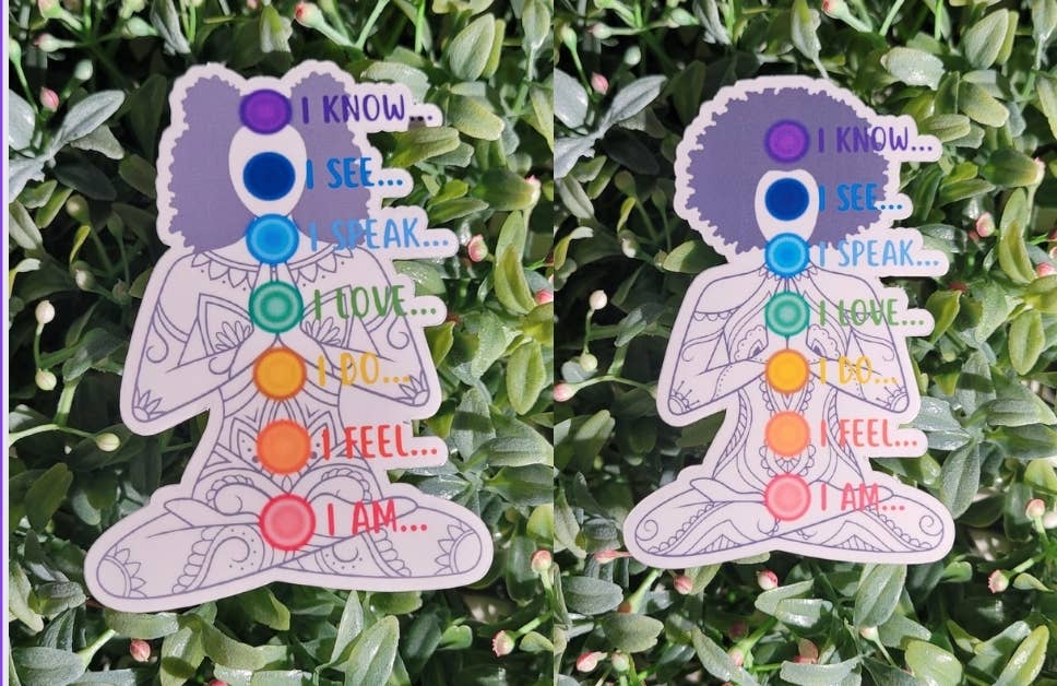 Chakra Women Transparent Sticker