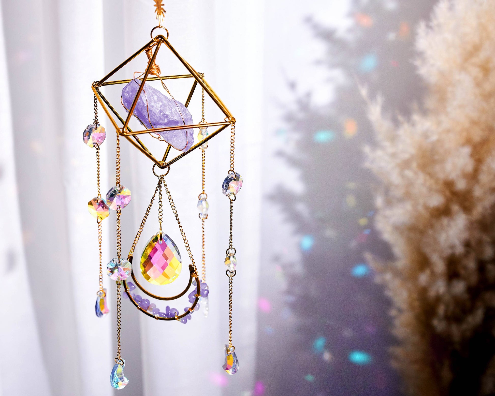 Crystal Sun Catcher: Amethyst